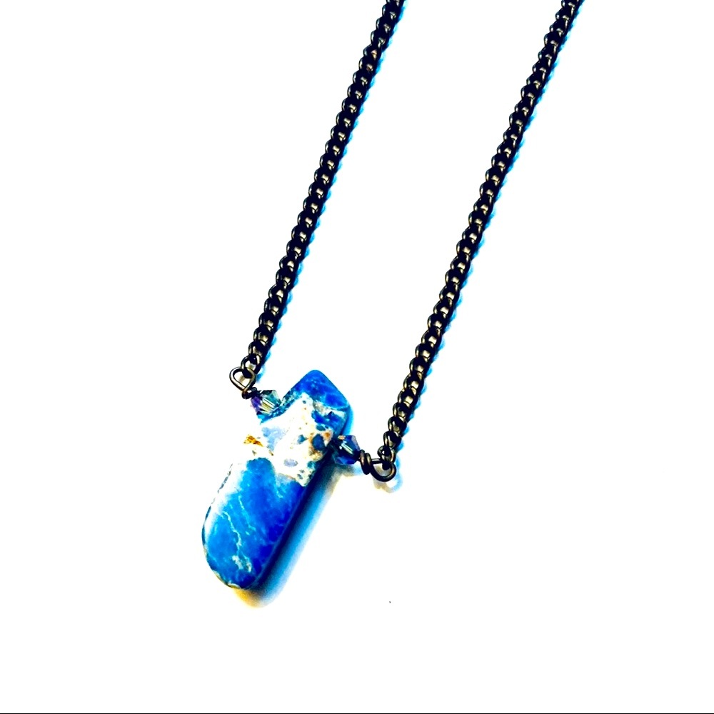 Handmade Rock On Kids Periwinkle Kids Necklace by McGlamorous